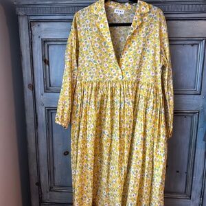 Wray Quinn Dress in Yellow FLoral Size L